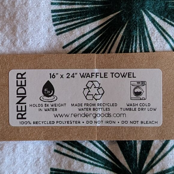 Eco-Friendly Patterned Waffle Towel - Picture 3 of 3